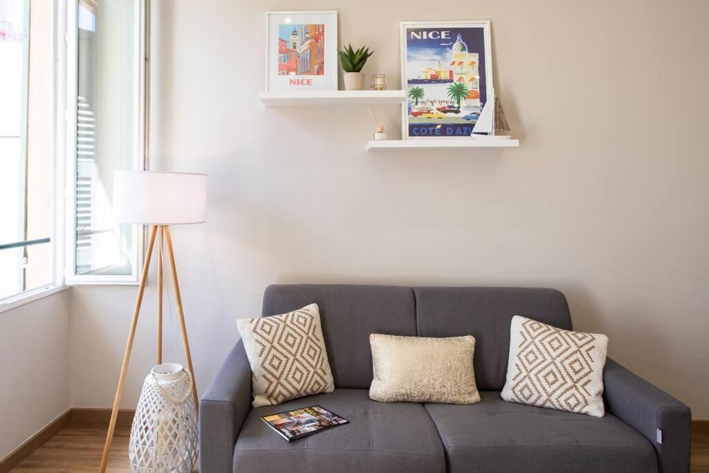 L19 1bdr Massena 2mins Sea/promenadeac/balcony Apartment *